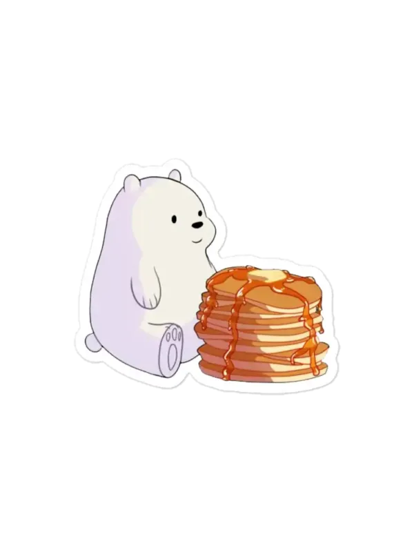 Panda eating Pancakes Sticker