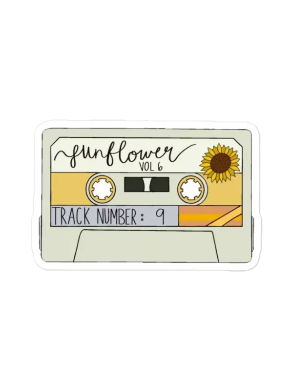 Sunflower Cassete Sticker