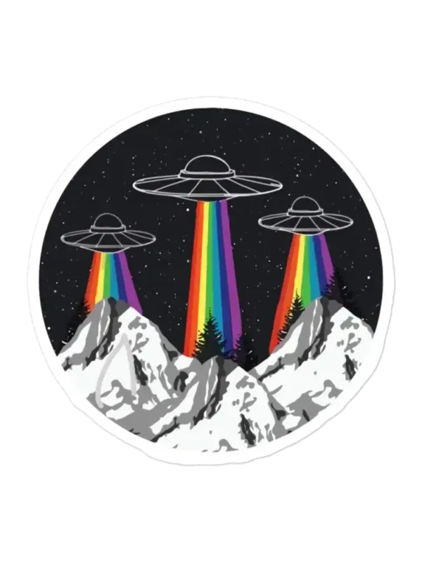 Trippy UFO Sticker