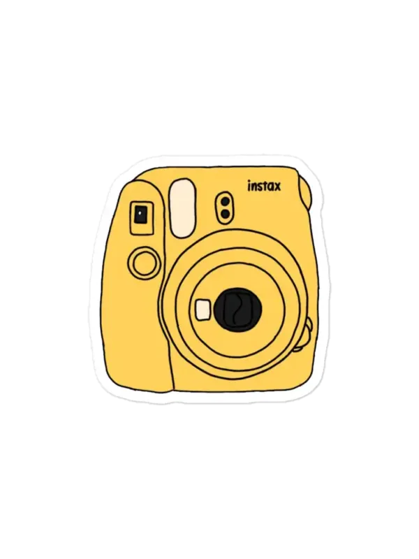 Yellow Polaroid Camera Sticker