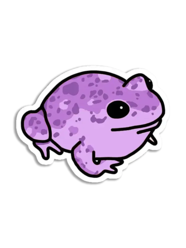 Purple Frog Sticker