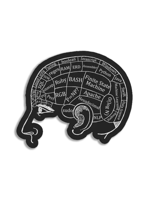Coder Brain Sticker