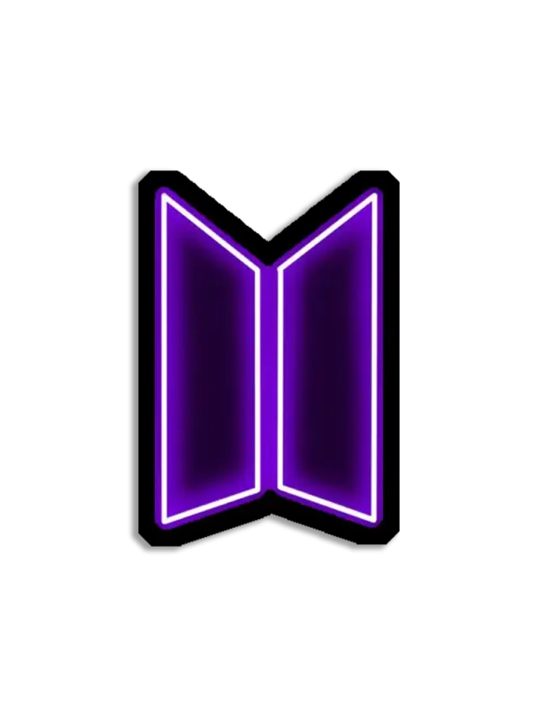 Neon BTS Logo Sticker