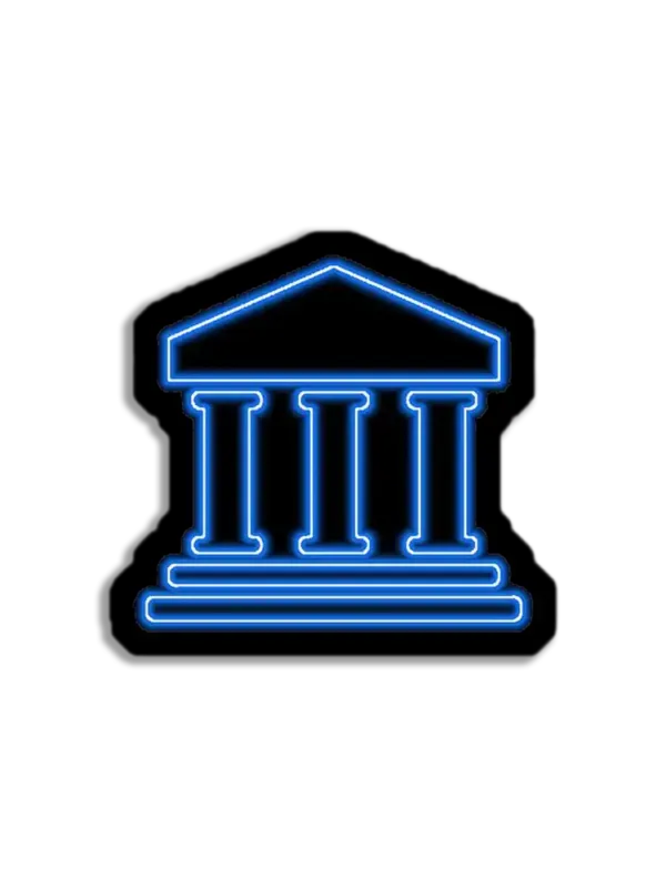 Neon Bank Symbol Sticker
