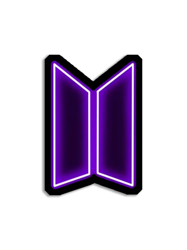 Neon BTS Logo Sticker