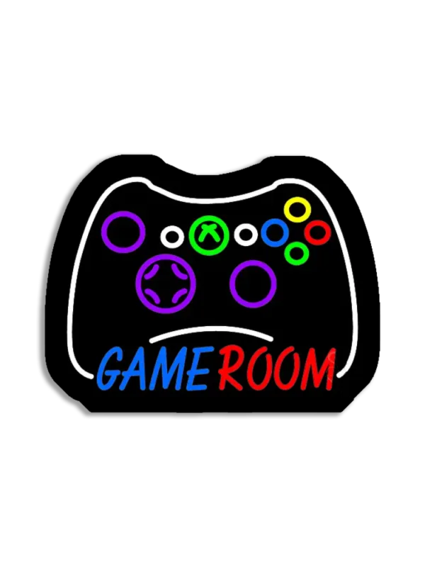 Neon Game Room Sign Sticker