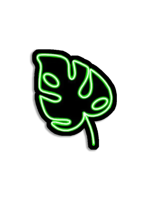 Neon Leaf Sticker