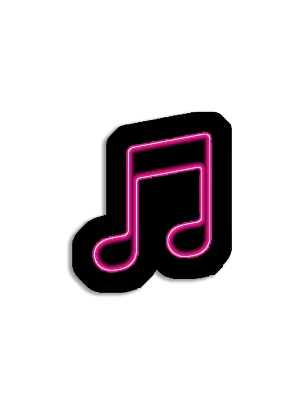 Neon Music Sign Sticker