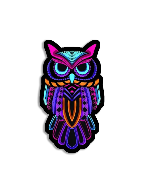 Neon Owl Sign Sticker