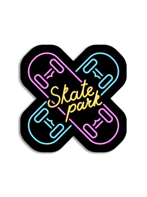 Neon Skate Park Sticker
