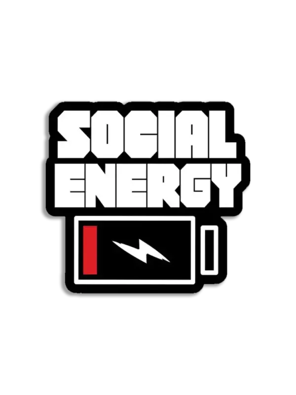 Social Energy Down Sticker