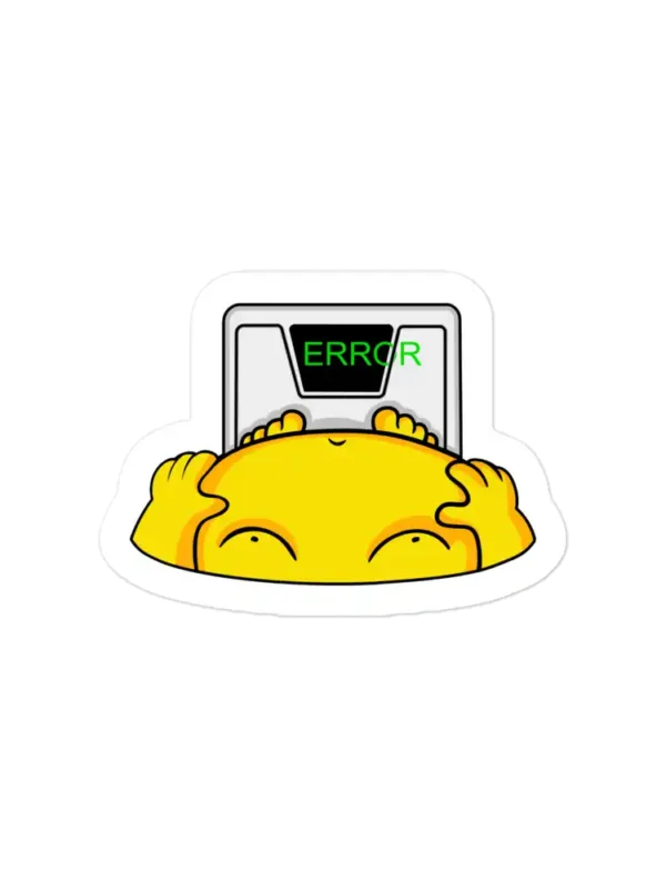 Body Weight Scale Error Sticker