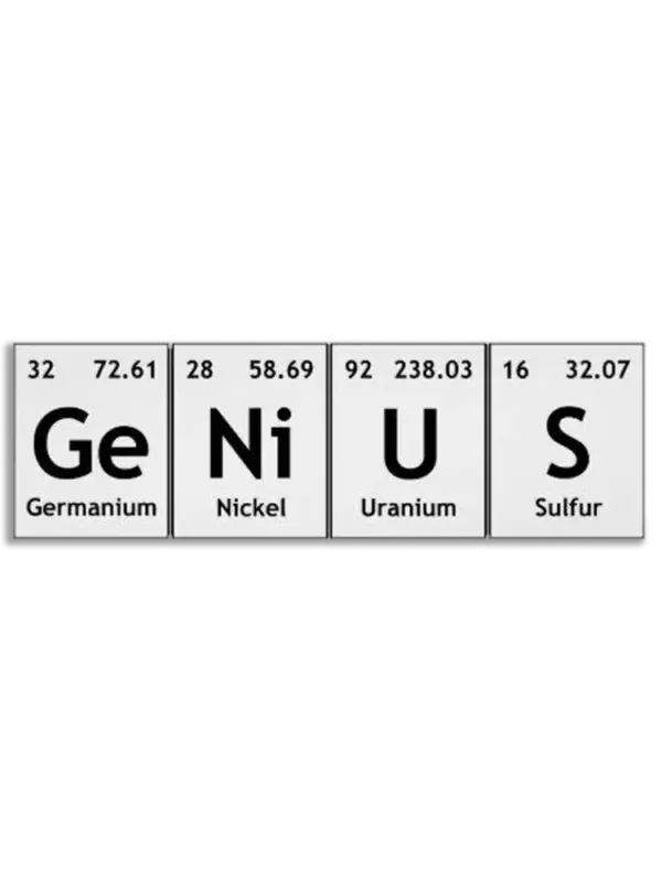 Genius Periodic Table Sticker