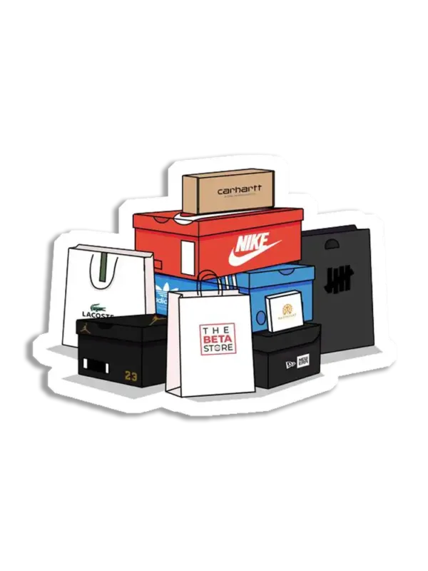 Shoe Boxes Illustration Sticker