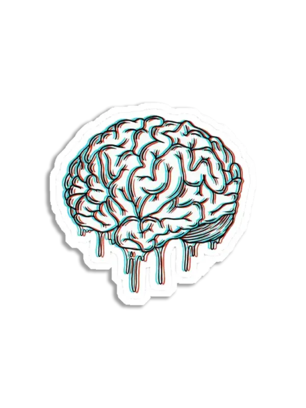 Trippy Brain Sticker