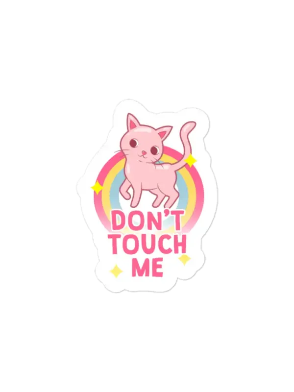 Cute Cat Don't Touch Me Sticker
