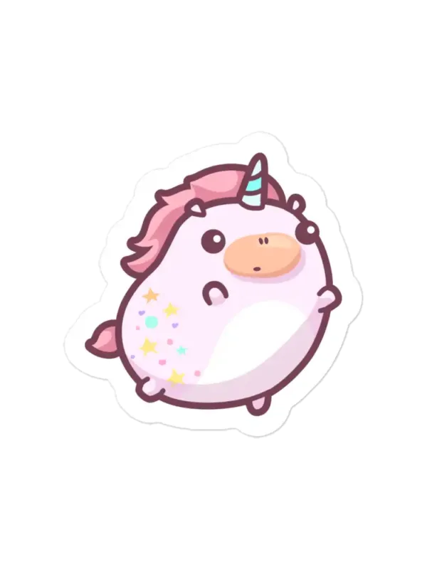 Cute Fat Unicorn Sticker