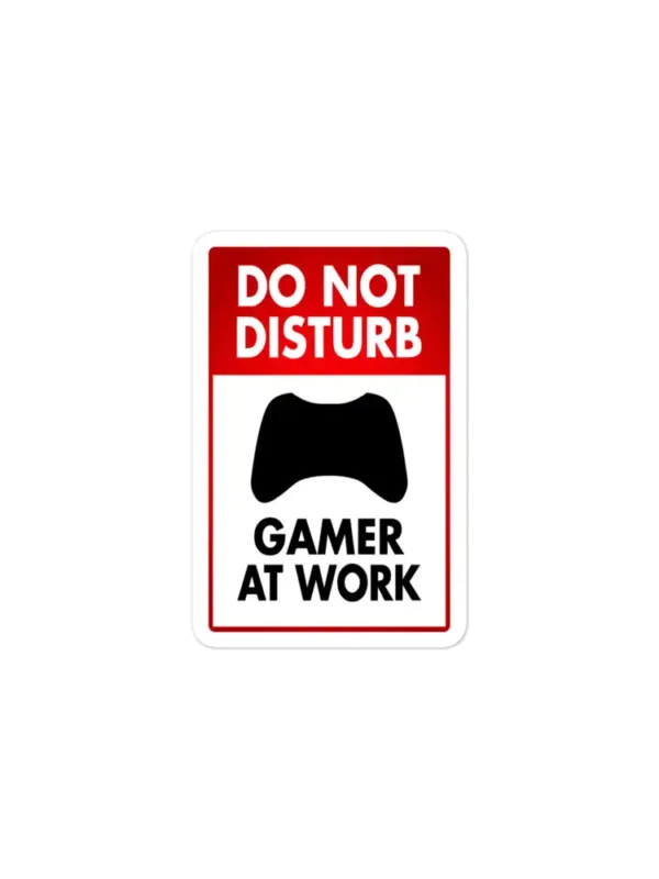 Do Not Disturb Gamer at Work Sticker