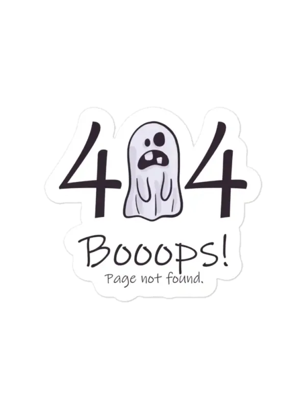 Ghost Error 404 Sticker