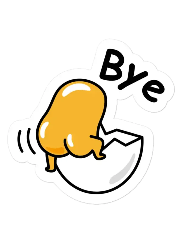 Gudetama Bye Sticker