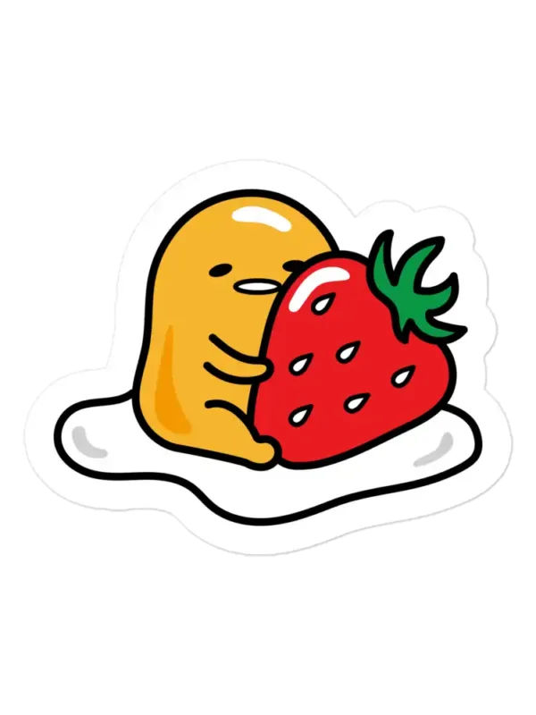 Gudetama with Strawberry Sticker