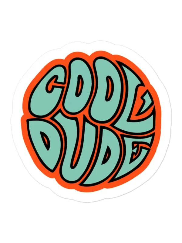 Inscription Cool Dude Sticker