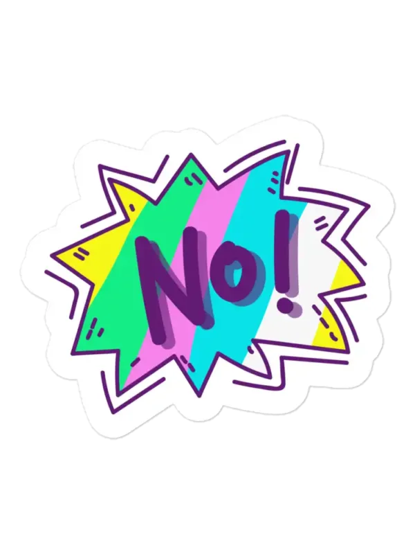 Inscription NO Sticker