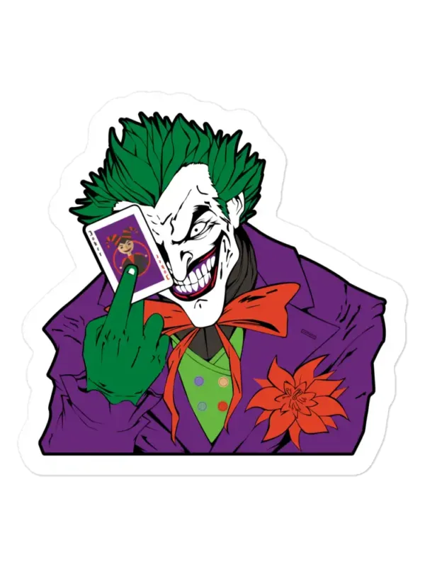 Joker with a Card Sticker