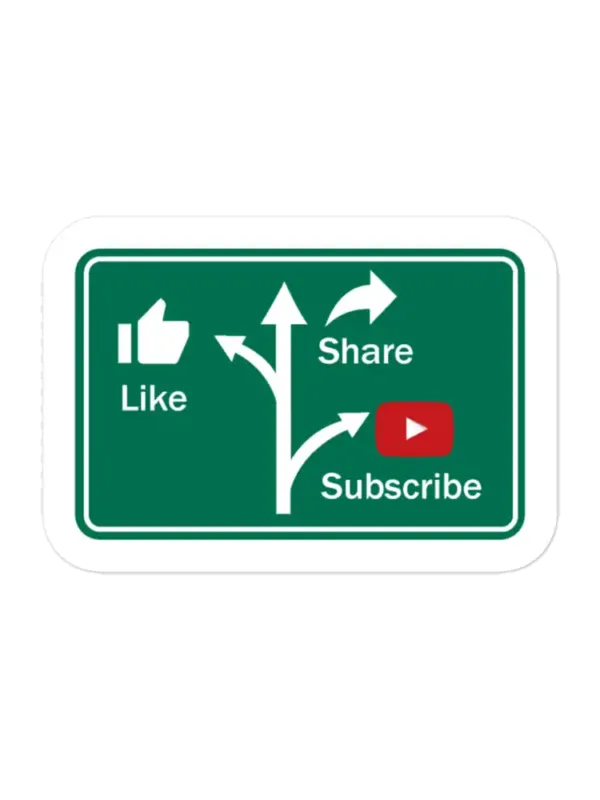 Like Share Subscribe Road Sign