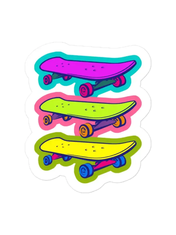 Pop Art Style Skateboard Sticker