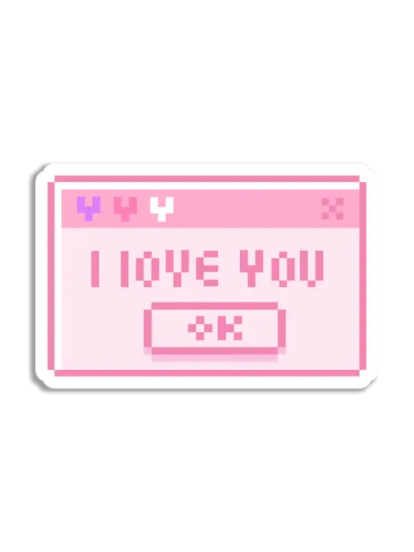 I Love You OK Sticker Sticker