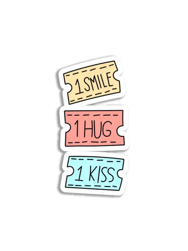 Coupons for 1 Smile 1 Hug 1 Kiss Sticke