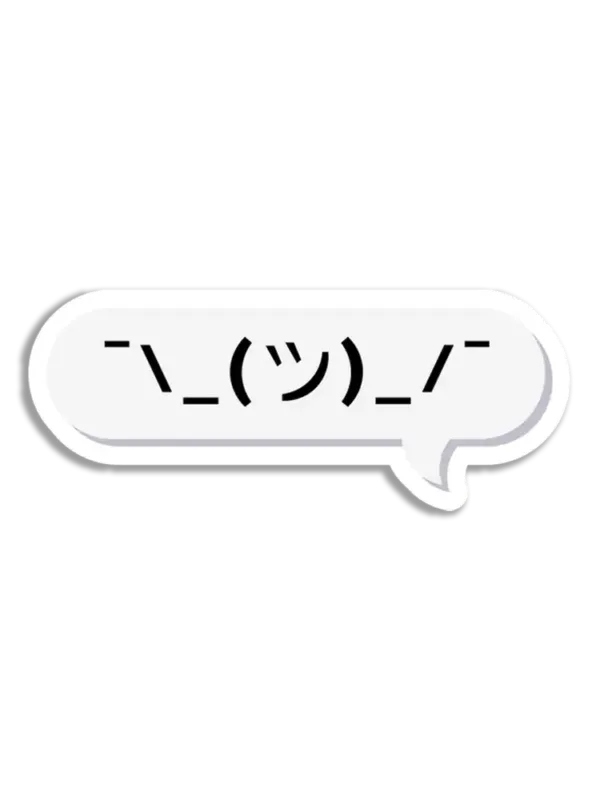 Emoticon in Chat Message Bubble Sticker