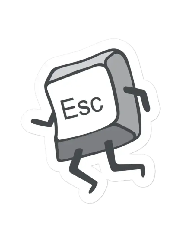 Running ESC Key Sticker