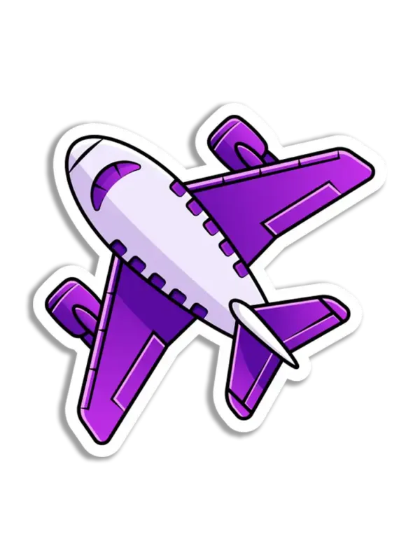 Purple Plane Sticker