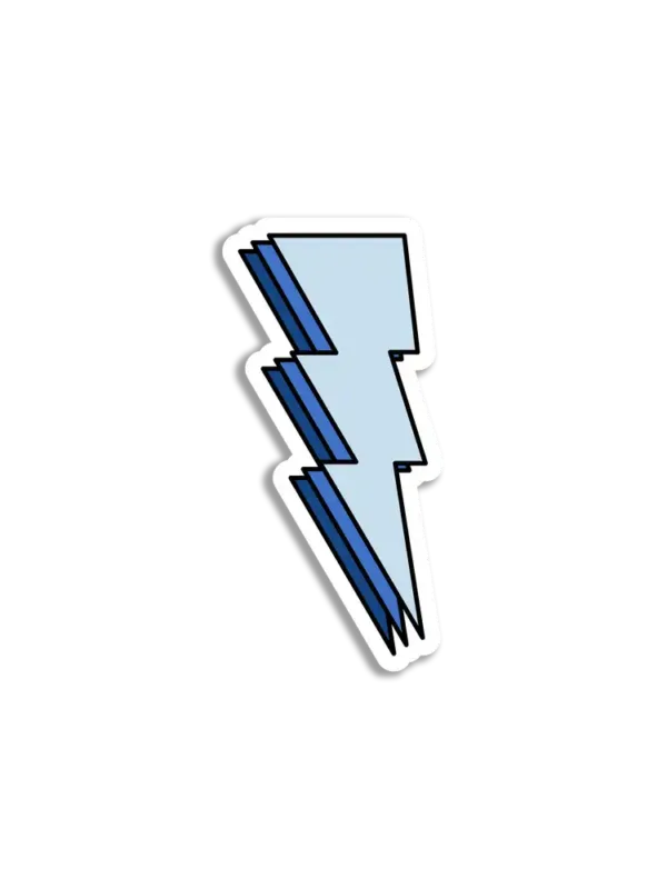 VSCO Girl Blue Lightning Sticker