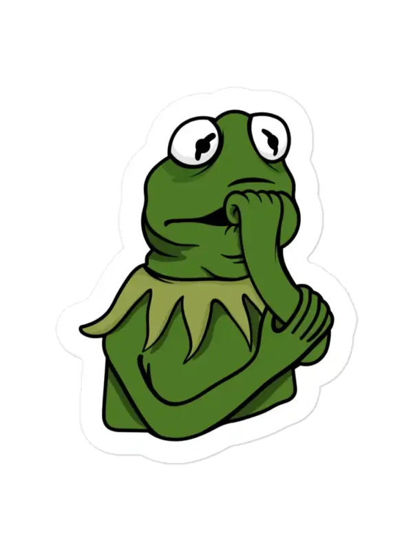 Thoughtful Kermit the Frog Sticker