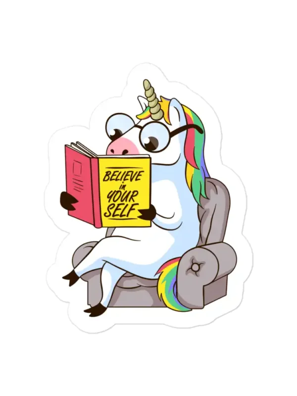 Unicorn Believe in Yourself Book Sticker