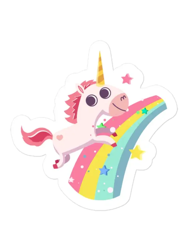 Unicorn with Rainbow Sticker