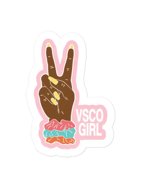 VSCO Girl Peace Gesture Sticker