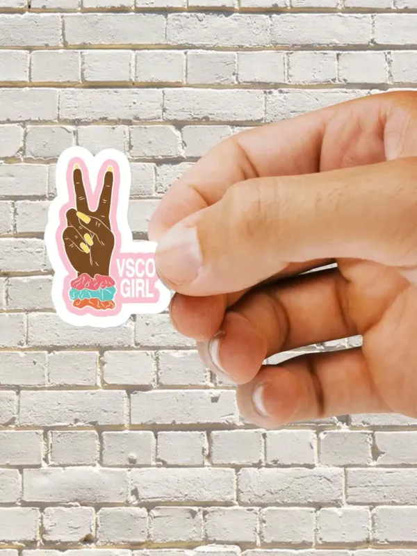 VSCO Girl Peace Gesture Sticker - Dheeth By Nature SINGLE625A 1745101996395 323530649 - Dheeth By Nature