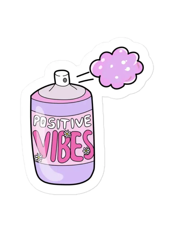 VSCO Girl Positive Vibes Spray Sticker