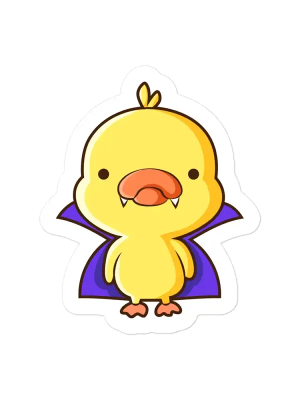 Yellow Vampire Duck Sticker