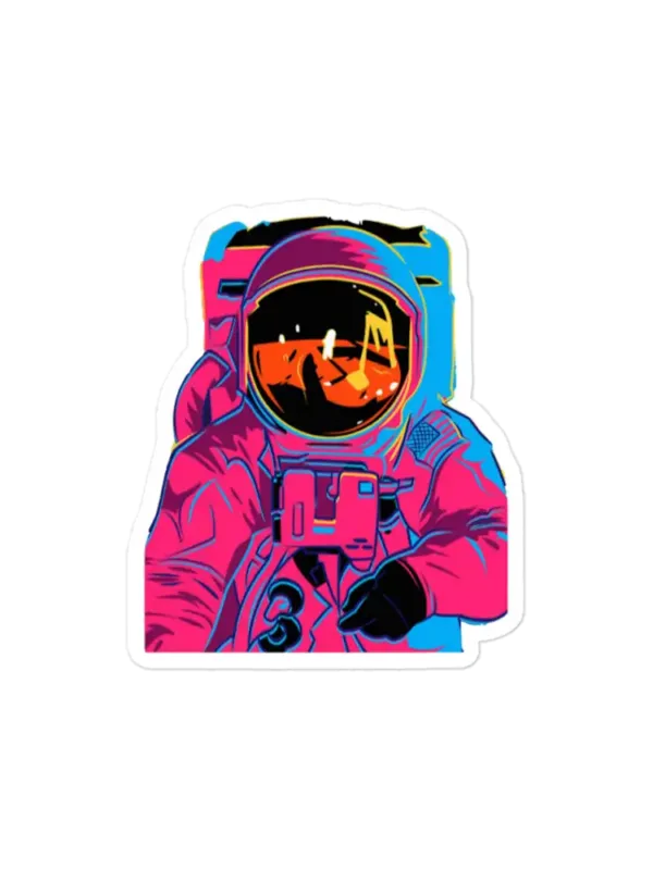 Trippy Rainbow Astronaut Sticker