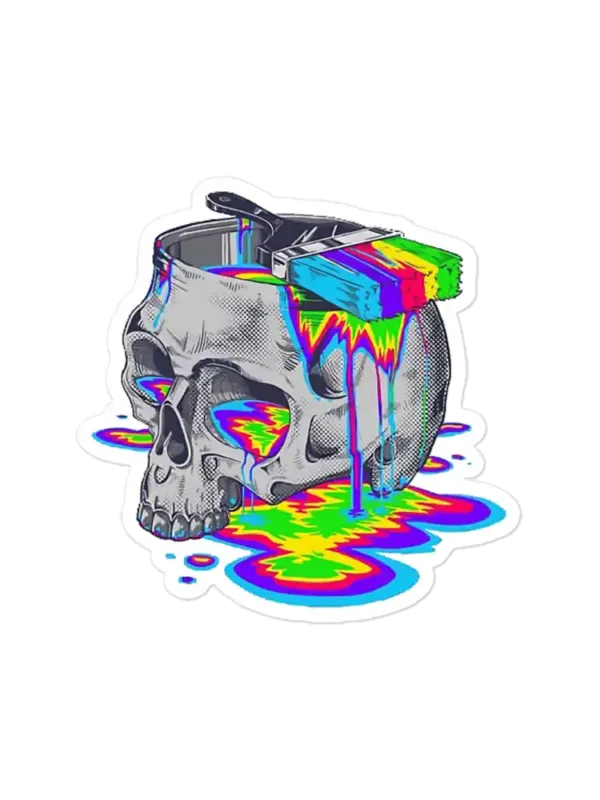 Trippy Skull Sticker