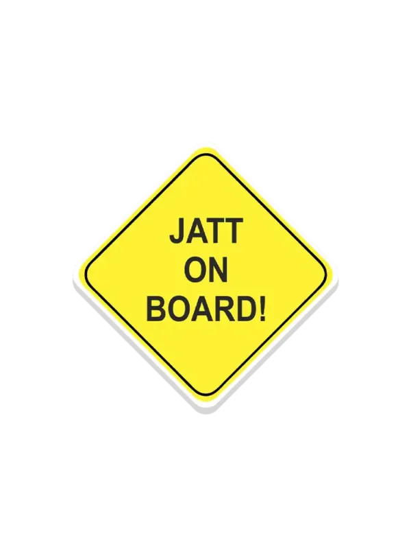 Jatt on Board Sticker