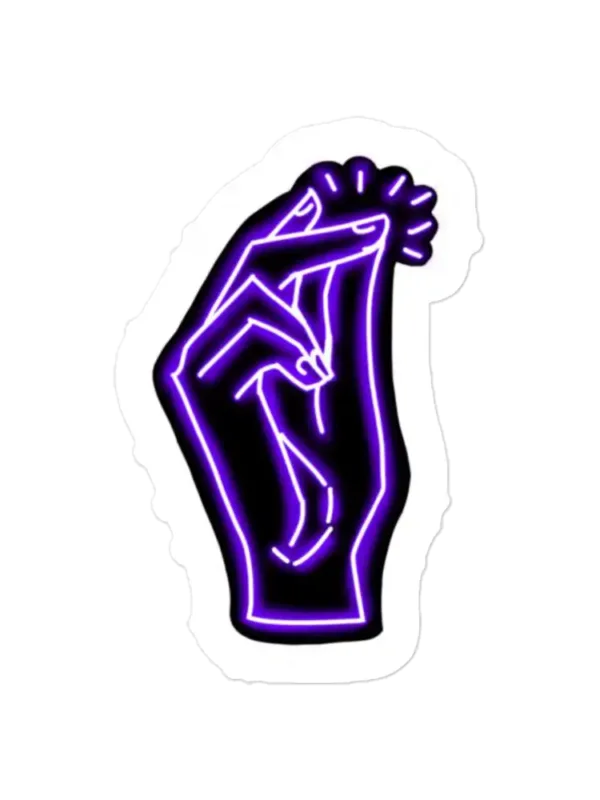 Neon Snap Finger Sticker