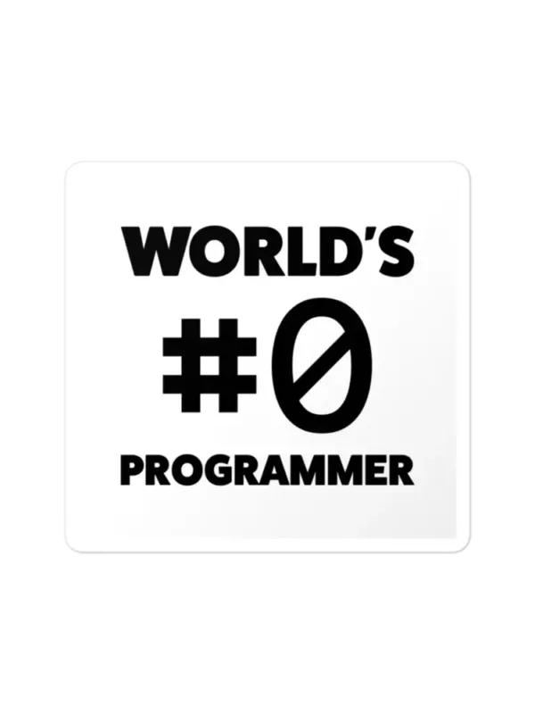 World's No #1 Programmer Sticker