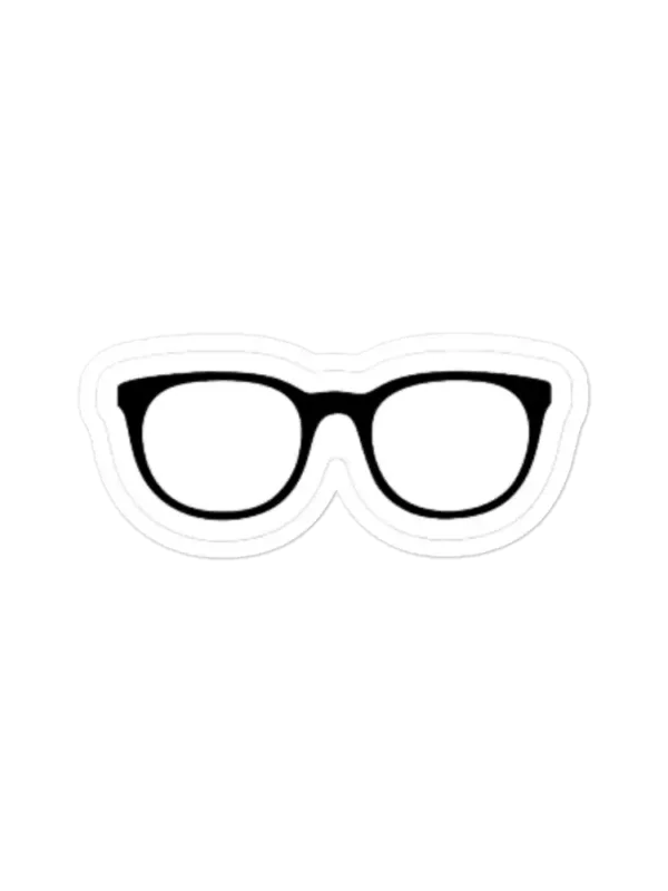 Black Glasses Sticker