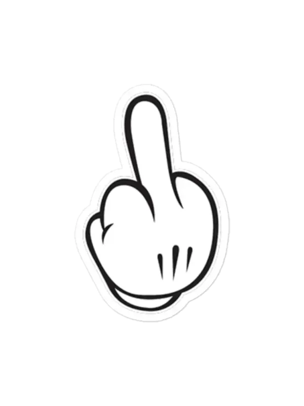 Cartoon Hand Middle Finger Sticker
